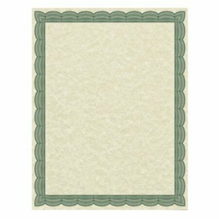 NEENAH PAPER Southworth, PARCHMENT CERTIFICATES, TRADITIONAL, 8 1/2 X 11, IVORY W/ GREEN BORDER, 50PK 91341